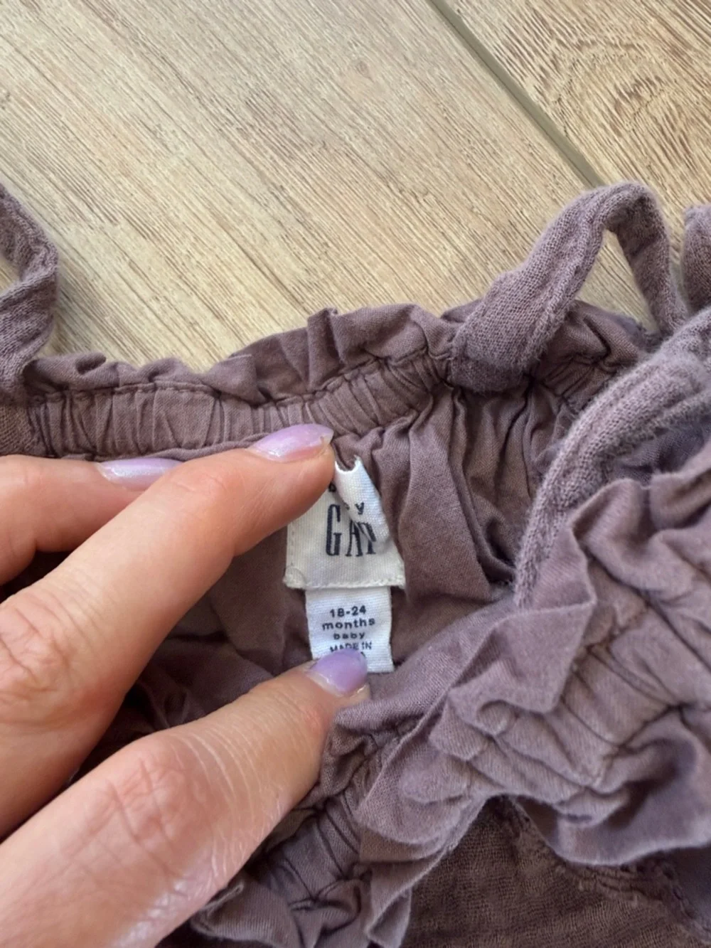 GAP Mauve Eyelet Ruffle Tank Top and Bloomer Set